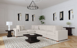 Lakeview 6-piece Upholstered Modular Sectional Sofa Ivory