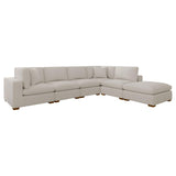 Lakeview 6-piece Upholstered Modular Sectional Sofa Ivory | Ivory | 551461-SET