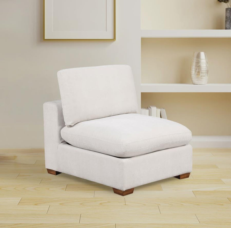 Lakeview Upholstered Armless Chair Ivory