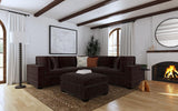 Lakeview 5-piece Upholstered Modular Sectional Chocolate