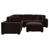 Lakeview 6-piece Upholstered Modular Sectional Chocolate | Brown | Dark Chocolate | 551464-SETA