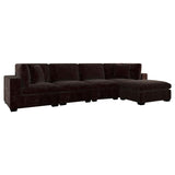 Lakeview 5-piece Upholstered Modular Sectional Chocolate | Full | Brown | Dark Chocolate | 551464-SETB