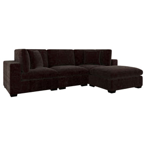 Lakeview 5-piece Upholstered Modular Sectional Chocolate