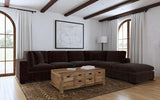 Lakeview 5-piece Upholstered Modular Sectional Chocolate