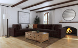 Lakeview 6-piece Upholstered Modular Sectional Chocolate | Brown | Dark Chocolate | 551464-SET