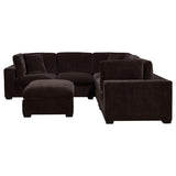 Lakeview 6-piece Upholstered Modular Sectional Chocolate | Brown | Dark Chocolate | 551464-SET