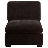 Lakeview Upholstered Armless Chair Dark Chocolate | Full | Brown | Dark Chocolate | 551464