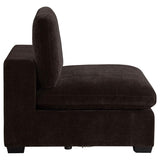 Lakeview Upholstered Armless Chair Dark Chocolate | Full | Brown | Dark Chocolate | 551464