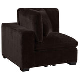Lakeview Upholstered Corner Chair Dark Chocolate | Full | Brown | Dark Chocolate | 551465
