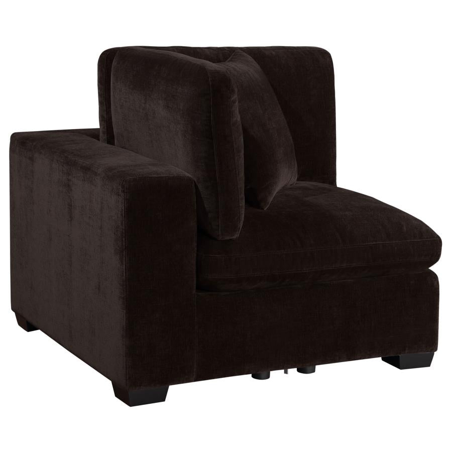 Lakeview Upholstered Corner Chair Dark Chocolate | Full | Brown | Dark Chocolate | 551465