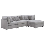 Cambria 4-piece Upholstered Modular Sectional Sofa Grey | Gallery | 551511-S4A 551511-S4B 551511-S5A 551511-S5B 551511-S6A 551511-S6B 551511-SET