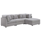 Cambria 4-piece Upholstered Modular Sectional Sofa Grey | Gallery | 551511-S4A 551511-S4B 551511-S5A 551511-S5B 551511-S6A 551511-S6B 551511-SET