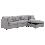 Cambria 4-piece Upholstered Modular Sectional Sofa Grey | Gallery | 551511-S4A 551511-S4B 551511-S5A 551511-S5B 551511-S6A 551511-S6B 551511-SET