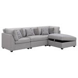 Cambria 4-piece Upholstered Modular Sectional Sofa Grey | Gallery | 551511-S4A 551511-S4B 551511-S5A 551511-S5B 551511-S6A 551511-S6B 551511-SET
