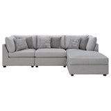 Cambria 4-piece Upholstered Modular Sectional Sofa Grey | Gallery | 551511-S4A 551511-S4B 551511-S5A 551511-S5B 551511-S6A 551511-S6B 551511-SET