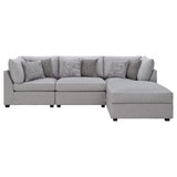 Cambria 4-piece Upholstered Modular Sectional Sofa Grey | Gallery | 551511-S4A 551511-S4B 551511-S5A 551511-S5B 551511-S6A 551511-S6B 551511-SET