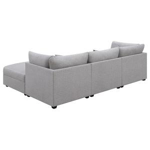 Cambria 4-piece Upholstered Modular Sectional Sofa Grey