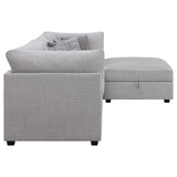 Cambria 4-piece Upholstered Modular Sectional Sofa Grey | Gallery | 551511-S4A 551511-S4B 551511-S5A 551511-S5B 551511-S6A 551511-S6B 551511-SET