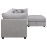 Cambria 4-piece Upholstered Modular Sectional Sofa Grey | Gallery | 551511-S4A 551511-S4B 551511-S5A 551511-S5B 551511-S6A 551511-S6B 551511-SET