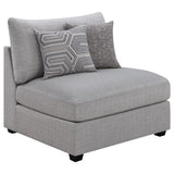 Cambria 4-piece Upholstered Modular Sectional Sofa Grey | Gallery | 551511-S4A 551511-S4B 551511-S5A 551511-S5B 551511-S6A 551511-S6B 551511-SET