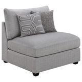 Cambria 4-piece Upholstered Modular Sectional Sofa Grey | Gallery | 551511-S4A 551511-S4B 551511-S5A 551511-S5B 551511-S6A 551511-S6B 551511-SET