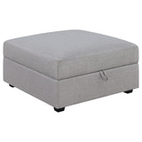 Cambria 4-piece Upholstered Modular Sectional Sofa Grey | Gallery | 551511-S4A 551511-S4B 551511-S5A 551511-S5B 551511-S6A 551511-S6B 551511-SET