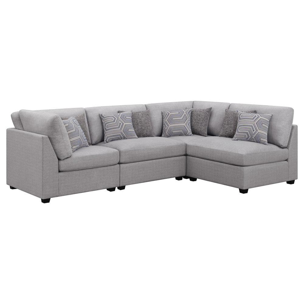 Cambria 4-piece Upholstered Modular Sectional Sofa Grey