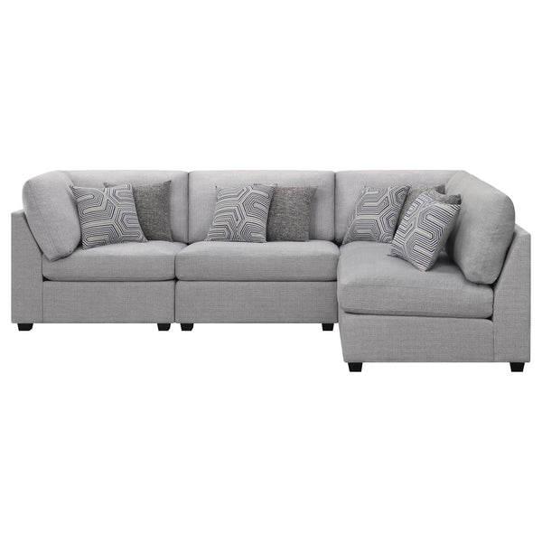 Cambria 4-piece Upholstered Modular Sectional Sofa Grey