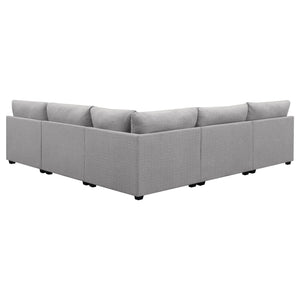 Cambria 5-piece Upholstered Modular Sectional Sofa Grey