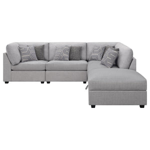 Cambria 5-piece Upholstered Modular Sectional Sofa Grey