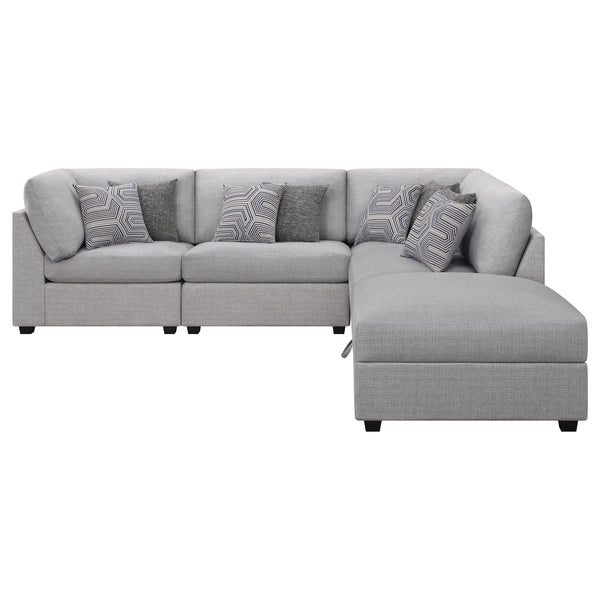 Cambria 5-piece Upholstered Modular Sectional Sofa Grey