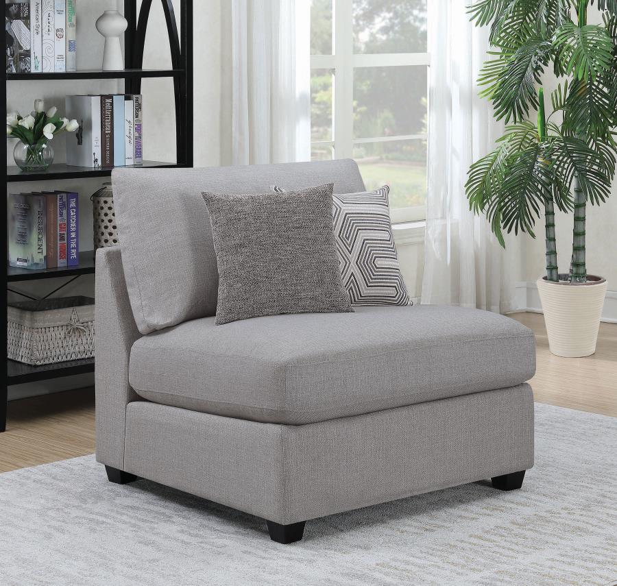 Cambria Upholstered Armless Chair Grey | Grey | 551511