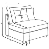 Cambria Upholstered Armless Chair Grey | Grey | 551511