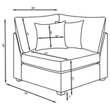 Cambria Upholstered Corner Grey | Full | Grey | 551512