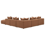 Jennifer 6-piece Upholstered Modular Sectional Terracotta | Orange | Terracotta | 551591-SET