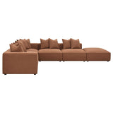 Jennifer 6-piece Upholstered Modular Sectional Terracotta | Orange | Terracotta | 551591-SET