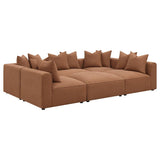 Jennifer 6-piece Upholstered Modular Sectional Terracotta | Orange | Terracotta | 551591-SET