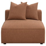 Jennifer 6-piece Upholstered Modular Sectional Terracotta | Orange | Terracotta | 551591-SET