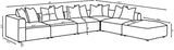Jennifer 6-piece Upholstered Modular Sectional Terracotta | Orange | Terracotta | 551591-SET