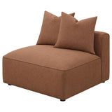 Jennifer Upholstered Armless Chair Terracotta | Brown | Terracotta | 551591