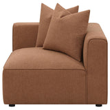 Jennifer Upholstered Corner Chair Terracotta | Brown | Terracotta | 551592