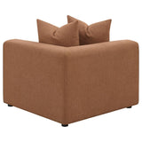 Jennifer Upholstered Corner Chair Terracotta | Brown | Terracotta | 551592