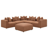Jennifer Upholstered Corner Chair Terracotta