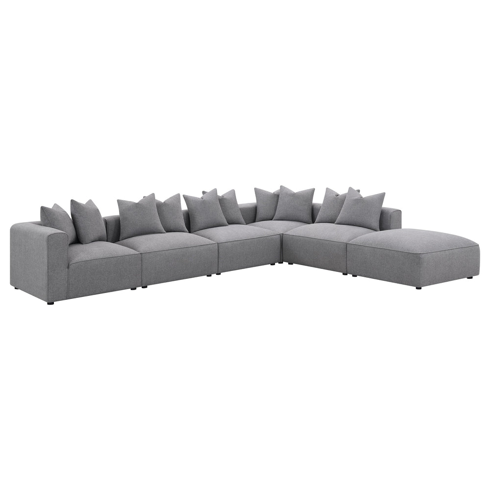 Jennifer 6-piece Upholstered Modular Sectional Grey
