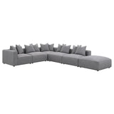 Jennifer 6-piece Upholstered Modular Sectional Grey | Grey | 551594-SET