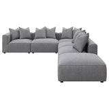 Jennifer 6-piece Upholstered Modular Sectional Grey | Grey | 551594-SET