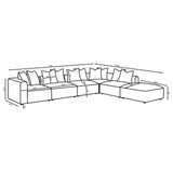 Jennifer 6-piece Upholstered Modular Sectional Grey | Grey | 551594-SET
