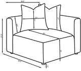 Jennifer Upholstered Corner Chair Grey | King | Grey | 551595