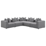 Jennifer Upholstered Corner Chair Grey | King | Grey | 551595