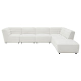 Sunny 6-piece Upholstered Modular Sectional Sofa Ivory Sherpa | Ivory | 551621-SET